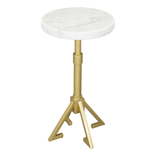 RUG BRANCH  Maurice Side Table & Gold In White