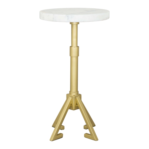Maurice Side Table White & Gold