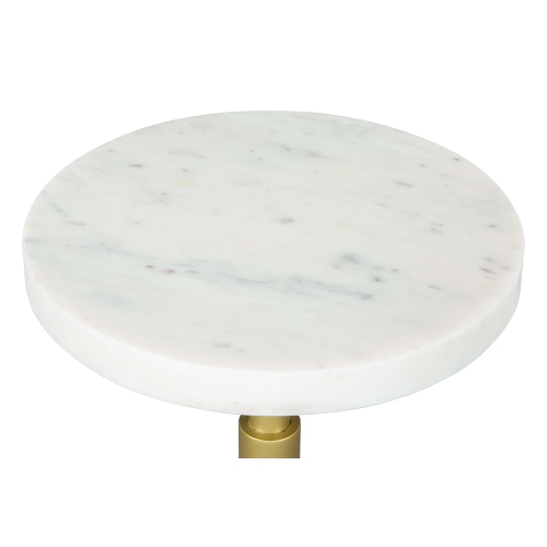 Maurice Side Table White & Gold