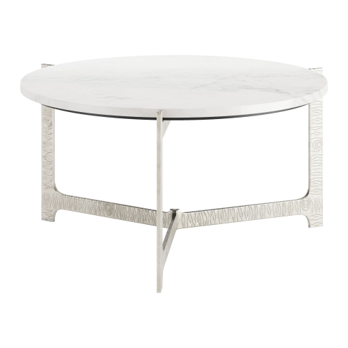 Barmas Coffee Table White & Silver