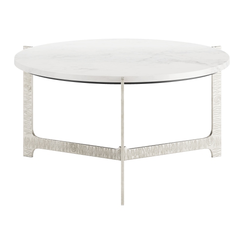 Barmas Coffee Table White & Silver