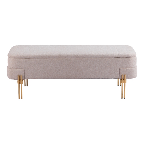 Lebreton Storage Bench Oatmeal Beige