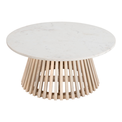 Mazara Coffee Table White & Natural