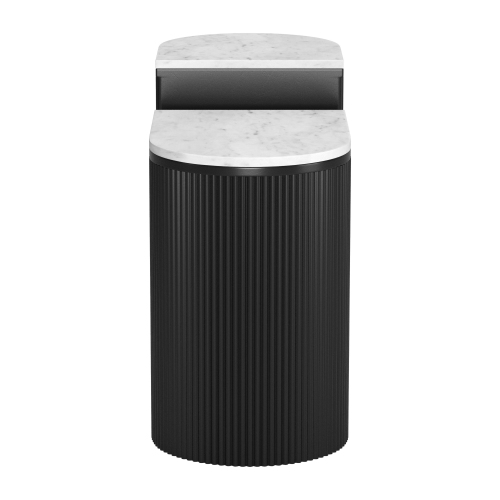 Ormara Side Table Set White & Black