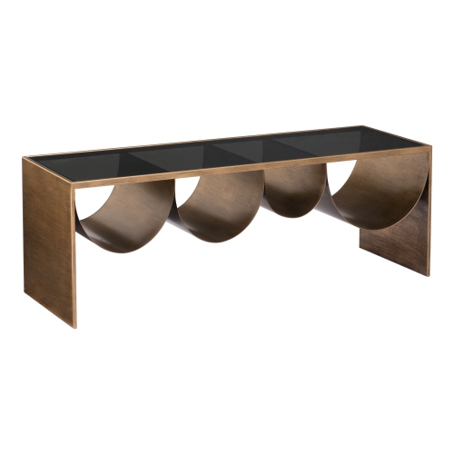 RUG BRANCH  Reed Coffee Table Brass & In Black