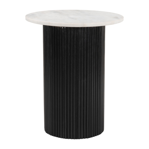 Table d'appoint Izola, blanc et noir