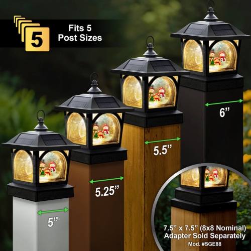Classy Caps Solar Holiday Globe Lantern