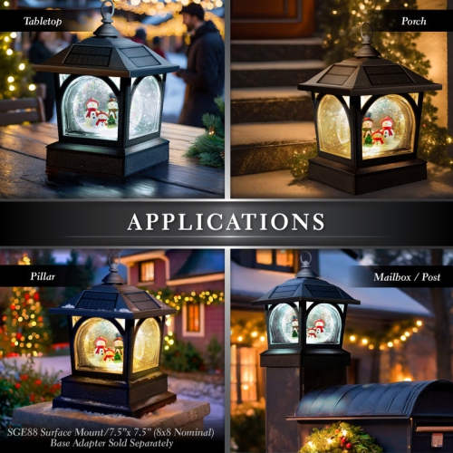 Classy Caps Solar Holiday Globe Lantern