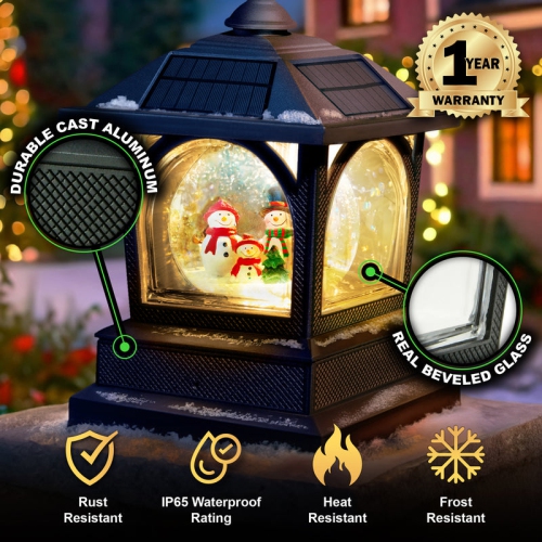 Classy Caps Solar Holiday Globe Lantern