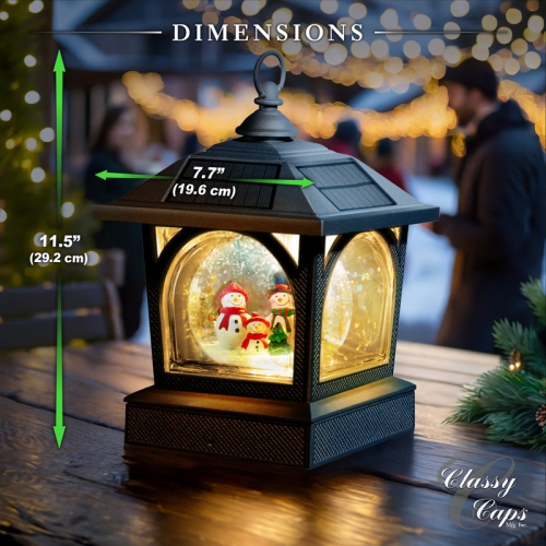 Classy Caps Solar Holiday Globe Lantern