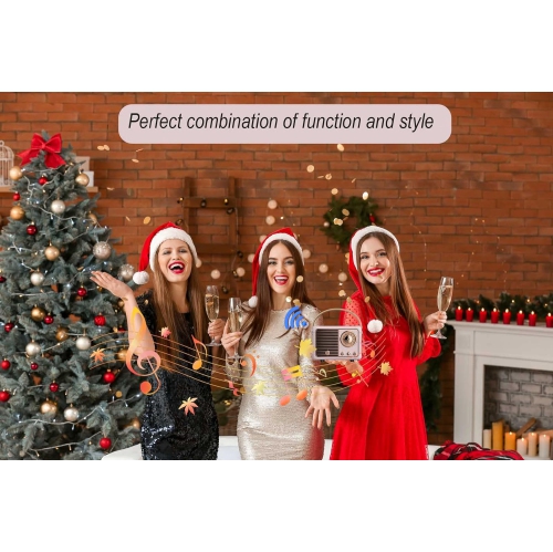 Retro BT 5.0 Speaker, HiFi Stereo Low Power Consumption Speaker, 360 Degree Stereo HiFi Sound Vintage Speaker with a Fast Transmission Speed, for