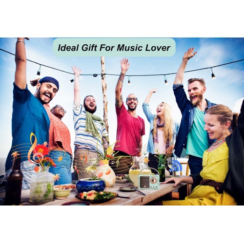 Retro BT 5.0 Speaker, HiFi Stereo Low Power Consumption Speaker, 360 Degree Stereo HiFi Sound Vintage Speaker with a Fast Transmission Speed, for