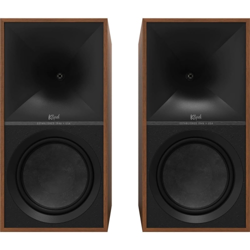 Open Box - Klipsch The Nines 240-Watt Bookshelf Speaker - Pair - Walnut