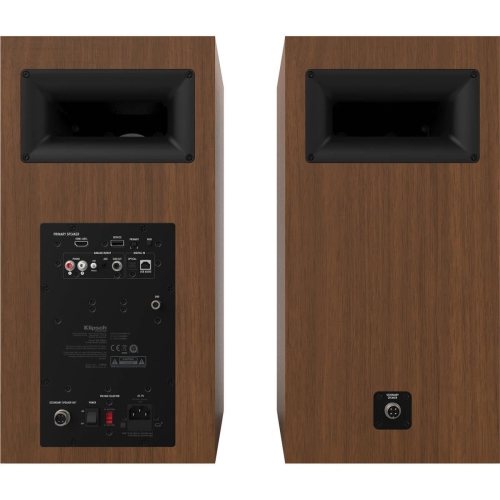 Open Box - Klipsch The Nines 240-Watt Bookshelf Speaker - Pair - Walnut