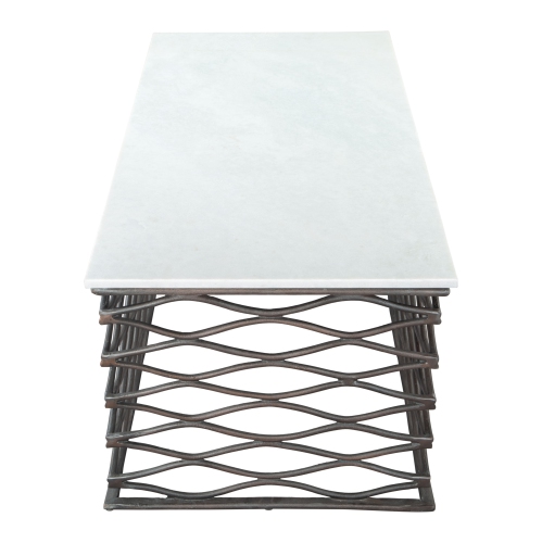Duchess Coffee Table White & Antique Bronze