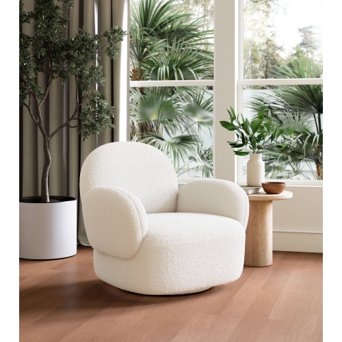 Pilka Swivel Chair White