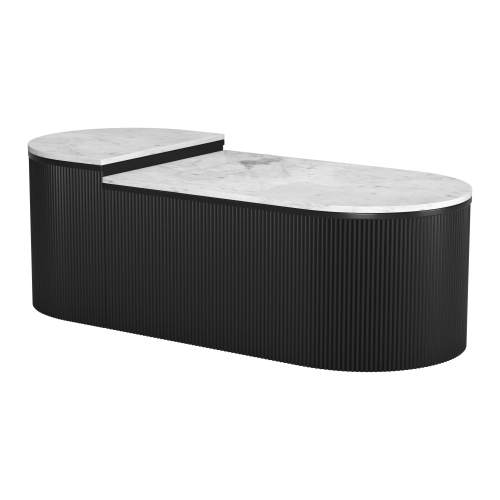 Ensemble table basse Ormara blanc et noir