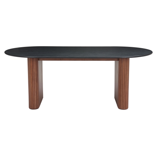 Lassig Dining Table Black & Walnut