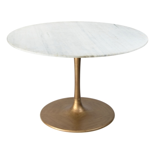 RUG BRANCH  Ithaca Dining Table & Gold In White