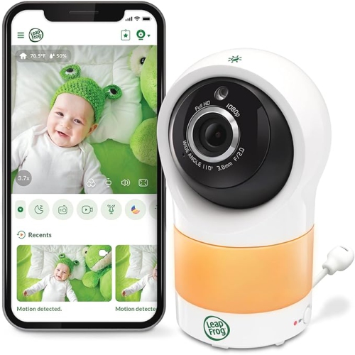 Brand New - LeapFrog 1080p WiFi Remote Access 360 Degree Pan & Tilt Camera(Baby Monitor Night Light/Color Night Vision)