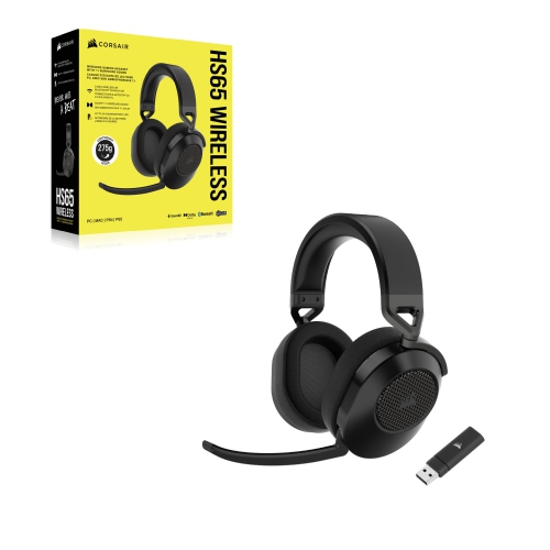 Corsair HS65 Wireless Multiplatform Gaming Headset with Bluetooth - Dolby Audio 7.1 - Omni-Directional Microphone - iC..