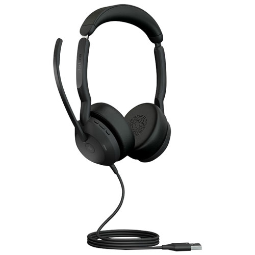 Jabra Evolve2 50 On-Ear Noise Cancelling Bluetooth Headphones - Black
