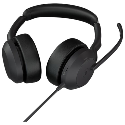 Jabra Evolve2 50 On-Ear Noise Cancelling Bluetooth Headphones - Black
