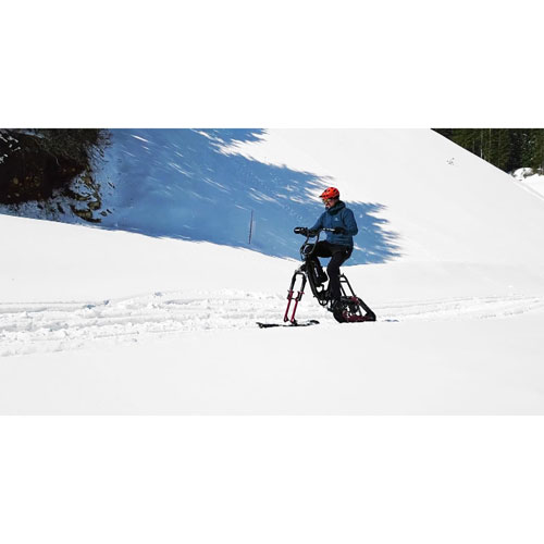 Envo Flex Foldable Electric Snow Bike (1500W Motor / Up to 15km Battery Range / 20km/h Top Speed) - Black