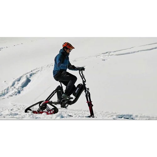 Envo Flex Foldable Electric Snow Bike (1500W Motor / Up to 15km Battery Range / 20km/h Top Speed) - Black