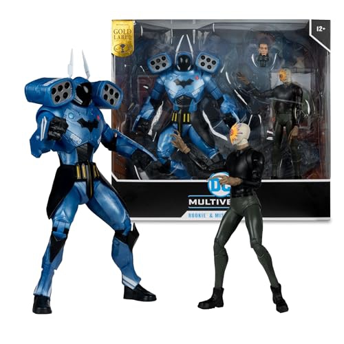 DC Multiverse 7 Inch Action Figure 2-Pack Exclusive - Rookie Batman End Game & Mr. Bloom Gold Label
