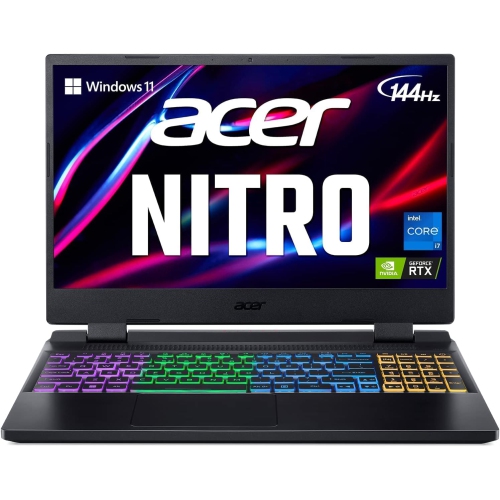 Acer Nitro 5 15,6&nbsp;po FHD i7-12650H NVIDIA GeForce RTX 4050 6&nbsp;Go RAM 16&nbsp;Go 512&nbsp;Go SSD Win 11 Noir Remis à neuf