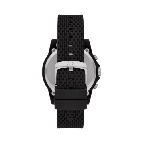 Armani Exchange Chronograph Black Silicone Watch