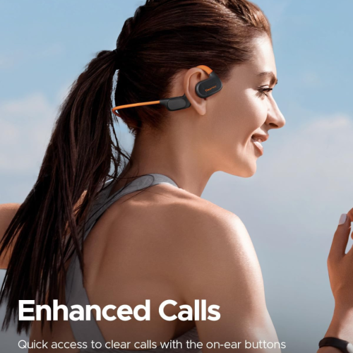 truefree F2 Open-Ear Headphones, Air Conduction Bluetooth 5.3 Wireless Headset for Sports, Four Microphones Clear Calls, 15 Hours of Playtime, 16.2mm