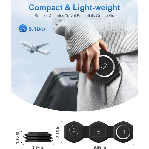3 in 1 Wireless Charging Station for Apple MagSafe Charger, Foldable Magnetic Travel Charger for Multiple Devices iPhone 16 15 14 13 12 Series Apple