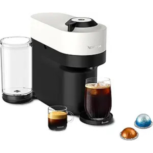 BREVILLE  Nespresso Vertuo Pop+ Coffee And Espresso Machine By - Coconut In White