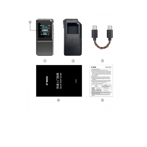 Convertisseur numérique-analogique Bluetooth portatif et amplificateur pour écouteurs BTR17 de FiiO - Noir