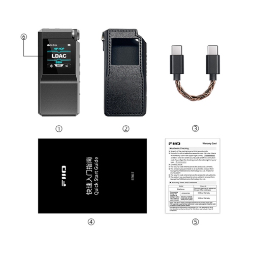 Convertisseur numérique-analogique Bluetooth portatif et amplificateur pour écouteurs BTR17 de FiiO – Bleu