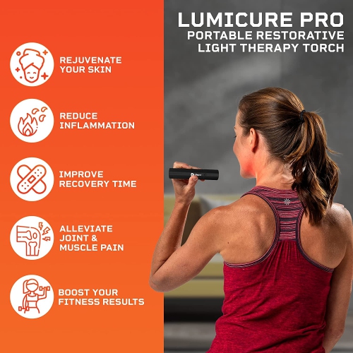 LifePro Portable Red Light Therapy Torch - Powerful Infrared Light Therapy in a Pocket Size Red Light Therapy Device for Body and face with Blue