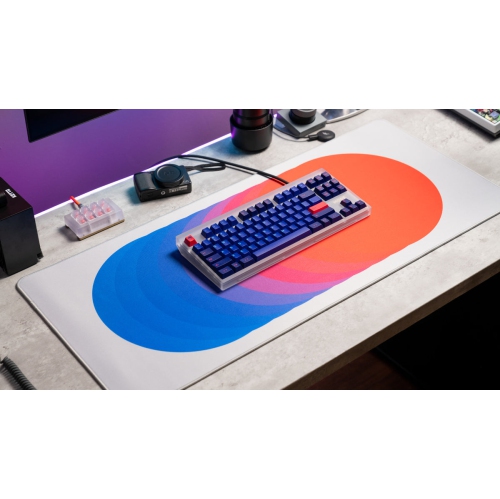 ONEofZERO Large Premium Desk Pad for Home, Office and Gaming, Anti-Slip Rubber Bottom Boundless and Sound Dampening, 40cm x 90cm (W), Astroglow
