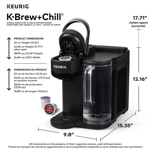Cafetière pour une tasse K-Brew+Chill de Keurig - Noir