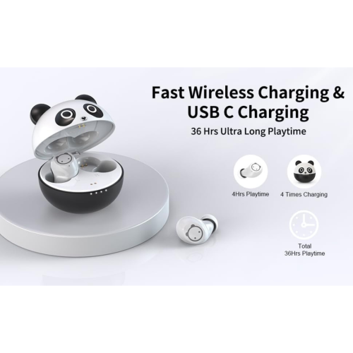 Kids Wireless Earbuds, Noise Reduction Earbuds for Kids Bluetooth 5.0 Waterproof in-Ear Headphones with Mic and Charging Case, Deep Bass Touch