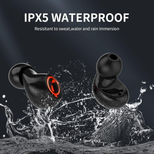Kids Wireless Earbuds, Noise Reduction Earbuds for Kids Bluetooth 5.0 Waterproof in-Ear Headphones with Mic and Charging Case, Deep Bass Touch