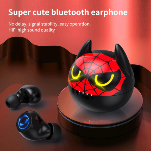 Kids Wireless Earbuds, Noise Reduction Earbuds for Kids Bluetooth 5.0 Waterproof in-Ear Headphones with Mic and Charging Case, Deep Bass Touch