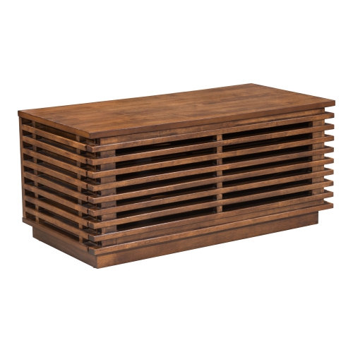 Image 1 of 5.. Linea Narrow Entertainment Stand Walnut
