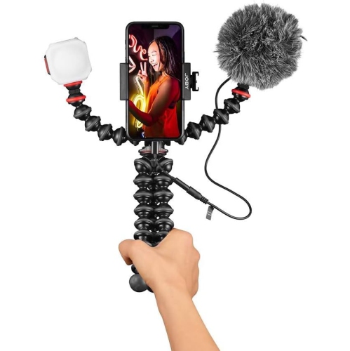 JOBY GorillaPod Mobile Vlogging Kit Flexible Tripod, Phone Holder, Microphone, Light, Vlogger, IRL, Youtuber, Mobile, Conten