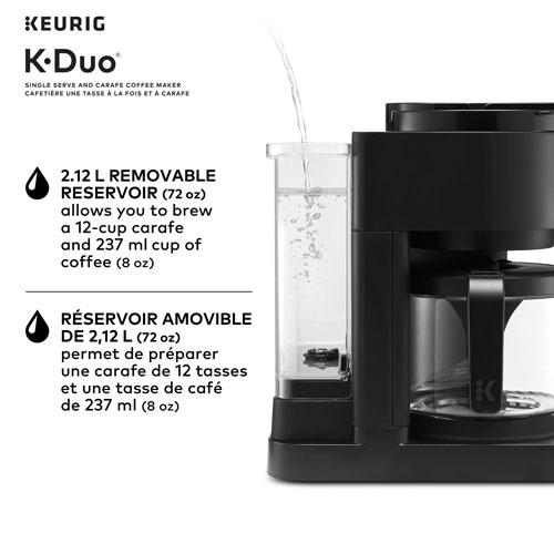 Cafetière pour une tasse ou une carafe K-Duo de Keurig - Noir