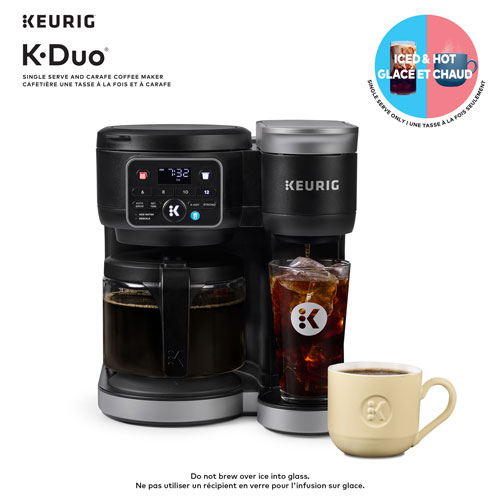 Cafetière pour une tasse ou une carafe K-Duo de Keurig - Noir