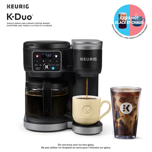 Cafetière pour une tasse ou une carafe K-Duo de Keurig - Noir