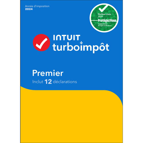 TurboImpôt Premier 2024 - 3 User - 12 Returns - French - Digital Download