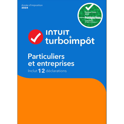 TurboImpôt Particuliers et entreprises 2024 - 3 User - 12 Returns - French - Digital Download